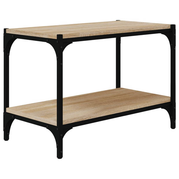 The Living Store Industrieel TV-meubel - 60 x 33 x 41 cm - Sonoma eiken