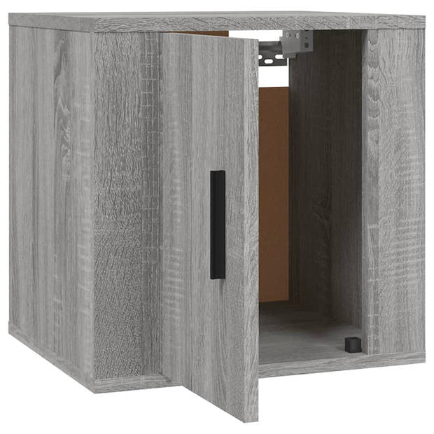 The Living Store TV-wandmeubel - van 2 - Grijs Sonoma Eiken - 40x34.5x40 cm - Bewerkt Hout