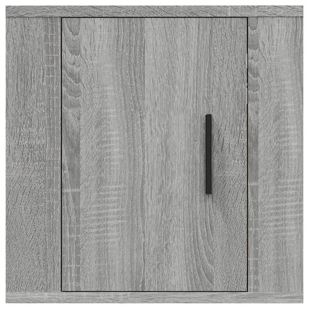 The Living Store TV-wandmeubel - van 2 - Grijs Sonoma Eiken - 40x34.5x40 cm - Bewerkt Hout