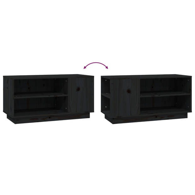 The Living Store Houten Tv-kast - 80 x 35 x 40.5 cm - Zwart