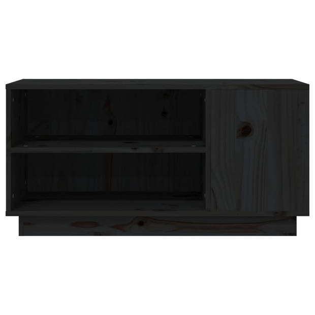 The Living Store Houten Tv-kast - 80 x 35 x 40.5 cm - Zwart