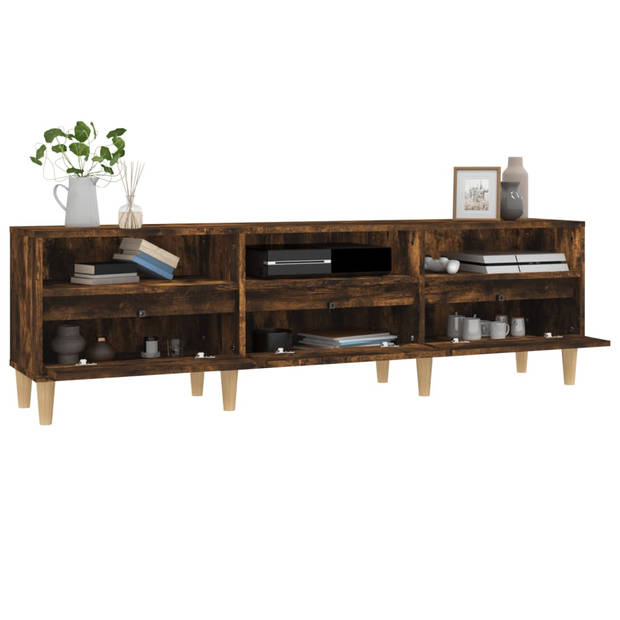 vidaXL Tv-meubel 150x30x44,5 cm bewerkt hout gerookt eikenkleurig