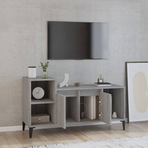 The Living Store Tv-kast Classic - Tv-meubel - 100 x 35 x 55 cm - Grijs sonoma eiken