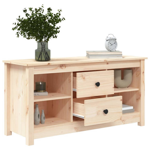 The Living Store Tv-Kast Grenenhout - 103 x 36.5 x 52 cm - Trendy design