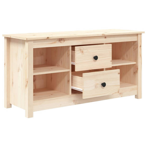 The Living Store Tv-Kast Grenenhout - 103 x 36.5 x 52 cm - Trendy design