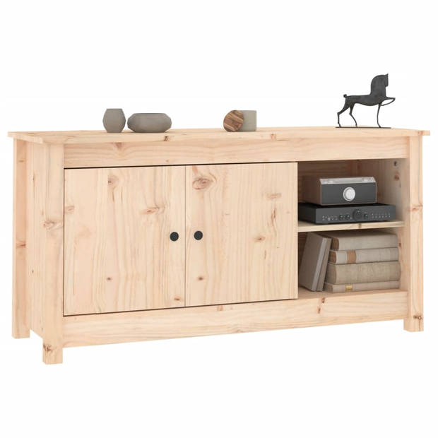 The Living Store TV-meubel Grenenhout - 103 x 36.5 x 52 cm - Stabiel frame