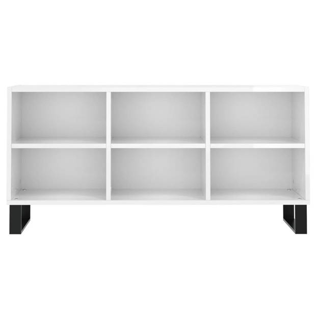 The Living Store Tv-meubel - Meubel - 103.5 x 30 x 50 cm - Hoogglans wit