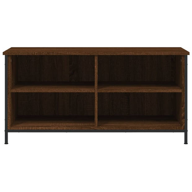 The Living Store TV-kast - bruineiken - 100 x 40 x 50 cm - ijzeren poten