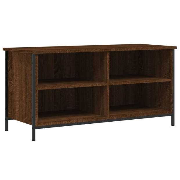 The Living Store TV-kast - bruineiken - 100 x 40 x 50 cm - ijzeren poten