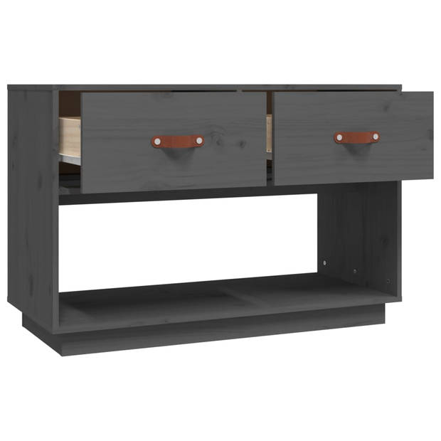 The Living Store TV-meubel - Massief grenenhout - 90 x 40 x 60 cm - Grijs