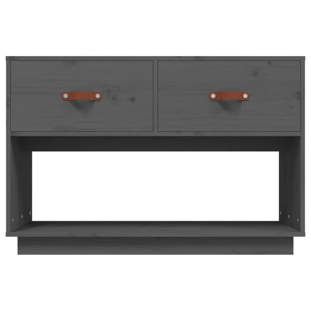 The Living Store TV-meubel - Massief grenenhout - 90 x 40 x 60 cm - Grijs