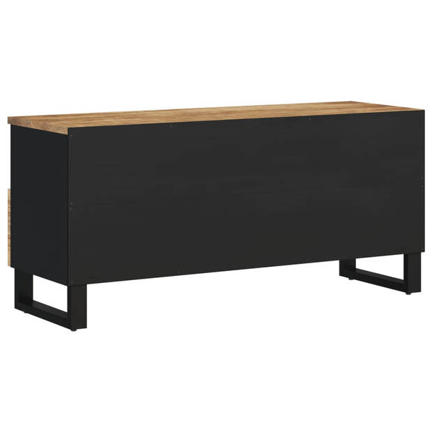 The Living Store Tv-meubel - Mangohout - 100 x 33 x 46 cm - opbergruimte - stabiele poten