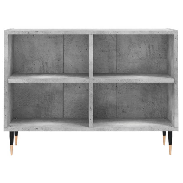 The Living Store TV-meubel Betongrijs - 69.5 x 30 x 50 cm - Opbergkast met 4 vakken