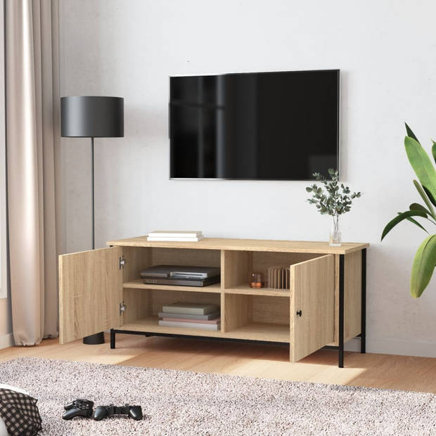 The Living Store Tv-meubel - Sonoma eiken - 102 x 35 x 45 cm - Duurzaam materiaal