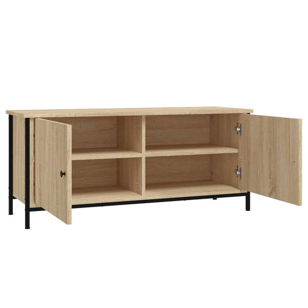 vidaXL Tv-meubel 102x35x45 cm bewerkt hout sonoma eikenkleurig