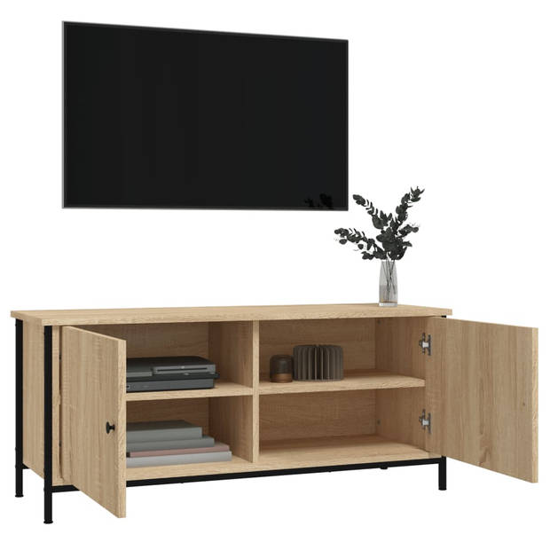 The Living Store Tv-meubel - Sonoma eiken - 102 x 35 x 45 cm - Duurzaam materiaal