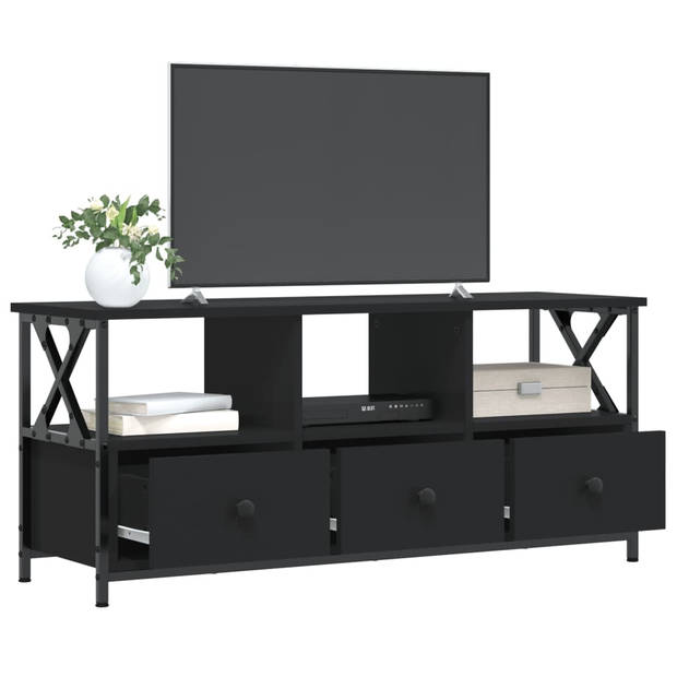 The Living Store Industriële TV-Kast - 102 x 33 x 45 cm - Zwart