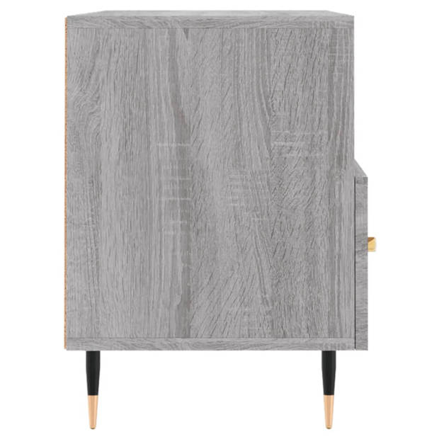 vidaXL Tv-meubel 80x36x50 cm bewerkt hout grijs sonoma eikenkleurig