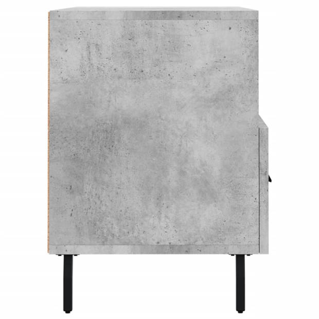 The Living Store TV-meubel - Betongrijs - 80 x 36 x 50 cm - Bewerkt hout en ijzer