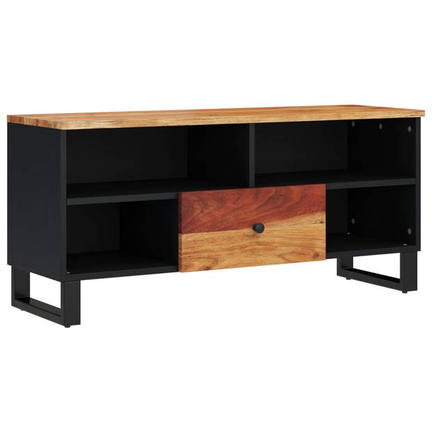 vidaXL Tv-meubel 100x33x46 cm massief acaciahout en bewerkt hout