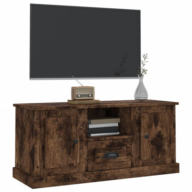 The Living Store Tv-meubel s Tv-meubels - 100 x 35.5 x 45 cm - Gerookt eiken