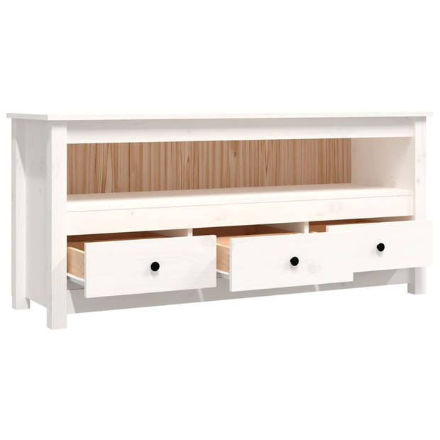 The Living Store Tv-meubel Landelijke Stijl - 114x35x52 cm - Massief Grenenhout