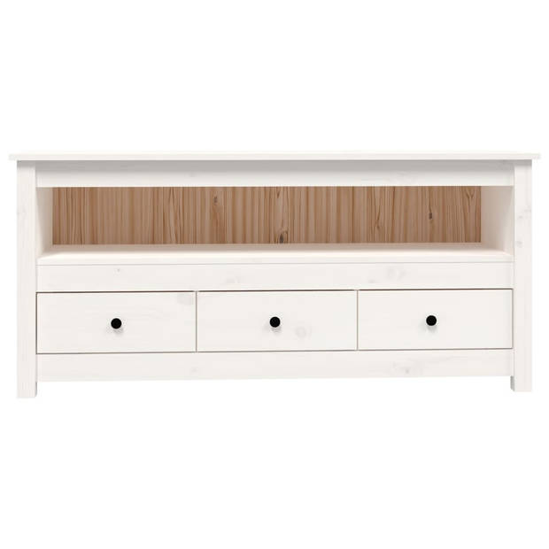 The Living Store Tv-meubel Landelijke Stijl - 114x35x52 cm - Massief Grenenhout