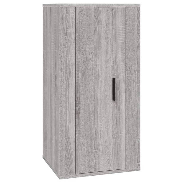 The Living Store Televisiekastenset - Klassiek - Tv-meubel - 80x34.5x40cm - 40x34.5x80cm - Grijs Sonoma Eiken