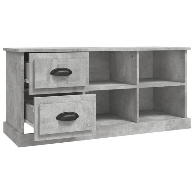 vidaXL Tv-meubel 102x35,5x47,5 cm bewerkt hout betongrijs