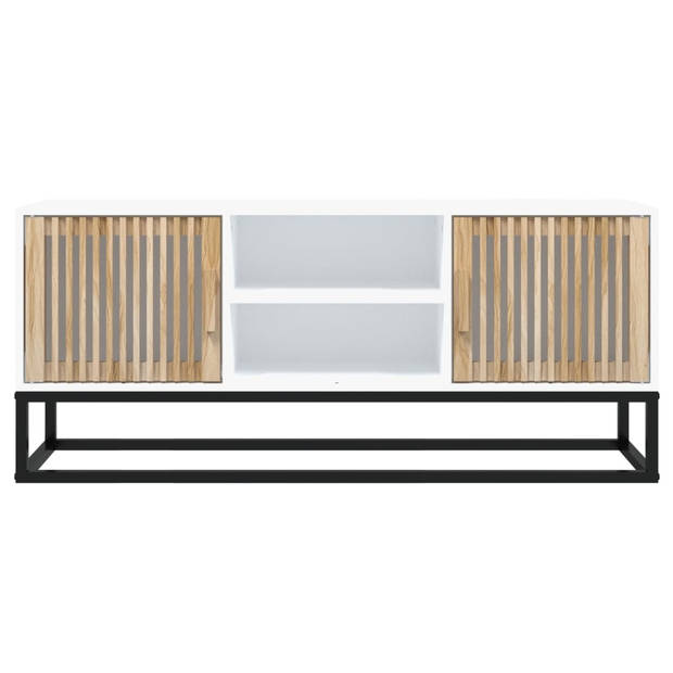 The Living Store Tv-meubel - Trendy en praktisch - 105 x 30 x 45 cm - Wit