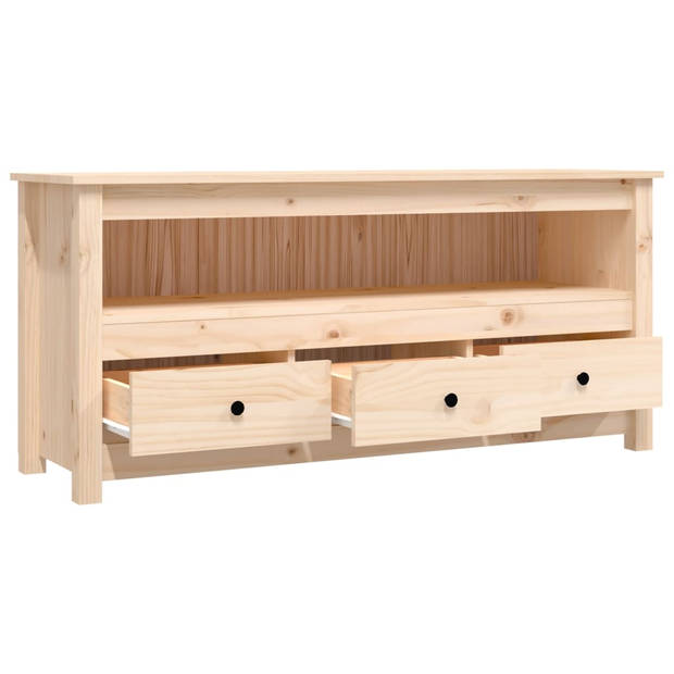 The Living Store TV-meubel Grenenhout - Landelijke stijl - 114 x 35 x 52 cm