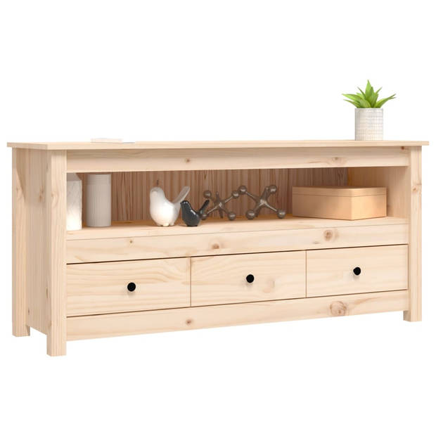 The Living Store TV-meubel Grenenhout - Landelijke stijl - 114 x 35 x 52 cm