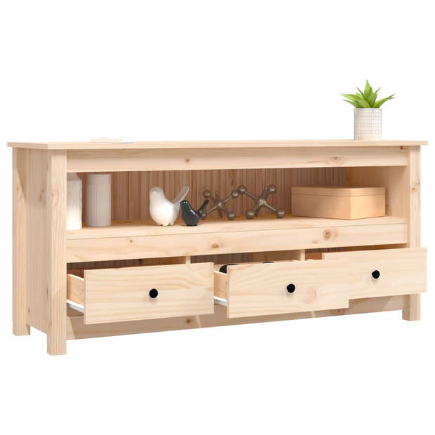 The Living Store TV-meubel Grenenhout - Landelijke stijl - 114 x 35 x 52 cm