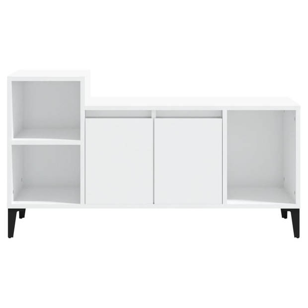 The Living Store TV-kast - Klassiek - Stereokast - Afmetingen- 100 x 35 x 55 cm - Ken- Hoogglans wit