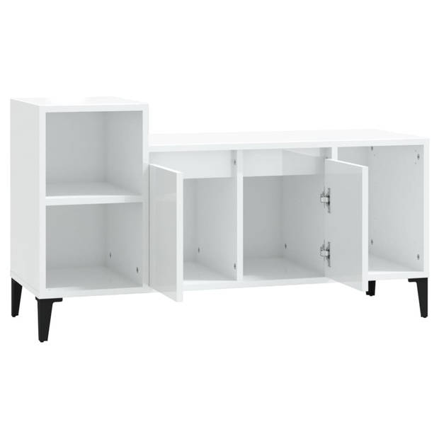 The Living Store TV-kast - Klassiek - Stereokast - Afmetingen- 100 x 35 x 55 cm - Ken- Hoogglans wit