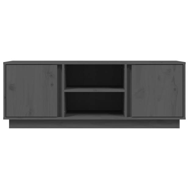 The Living Store Tv-kast Grenenhout Grijs 110x35x40.5cm - Trendy design