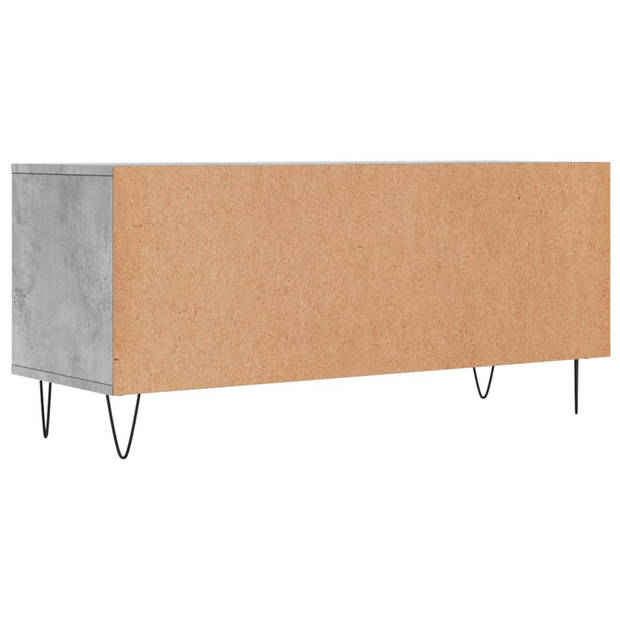 The Living Store TV-meubel Betongrijs - 100 x 34.5 x 44.5 cm - Ruime opbergruimte