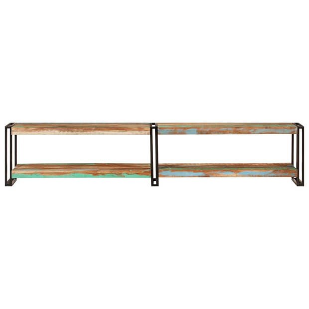 The Living Store Tv-kast - Recycled hout - Metalen frame - 200x30x40cm