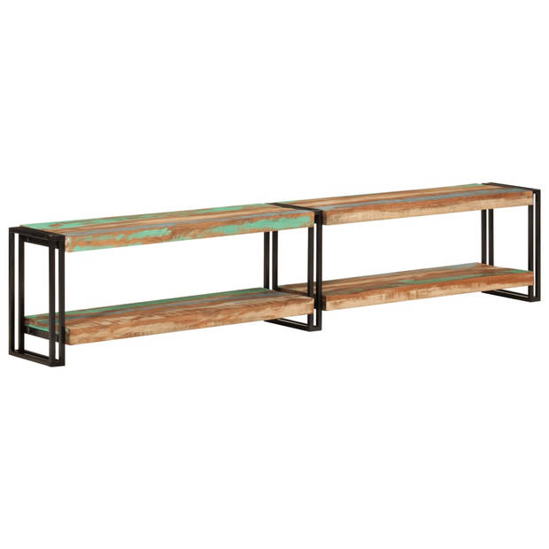 The Living Store Tv-kast - Recycled hout - Metalen frame - 200x30x40cm