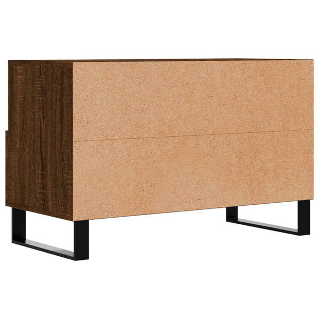 The Living Store TV-meubel - Bruineiken - 80 x 36 x 50 cm - Bewerkt hout en ijzer