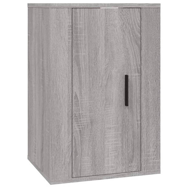 The Living Store Televisiekastenset - TV-meubel - 57x34.5x40 cm - Wandgemonteerd - Grijs sonoma eiken