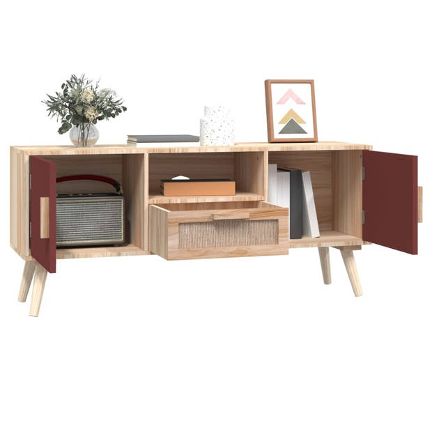 The Living Store Klassieke TV-meubel - 105 x 30 x 45 cm - Duurzaam bewerkt hout - Voldoende opbergruimte