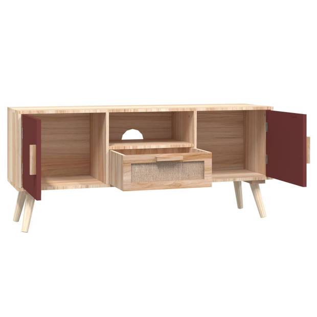 The Living Store Klassieke TV-meubel - 105 x 30 x 45 cm - Duurzaam bewerkt hout - Voldoende opbergruimte