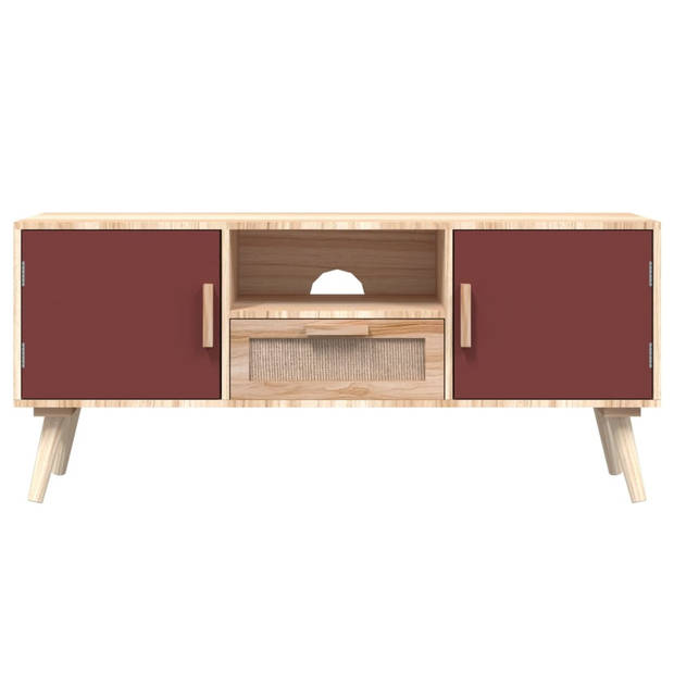 The Living Store Klassieke TV-meubel - 105 x 30 x 45 cm - Duurzaam bewerkt hout - Voldoende opbergruimte