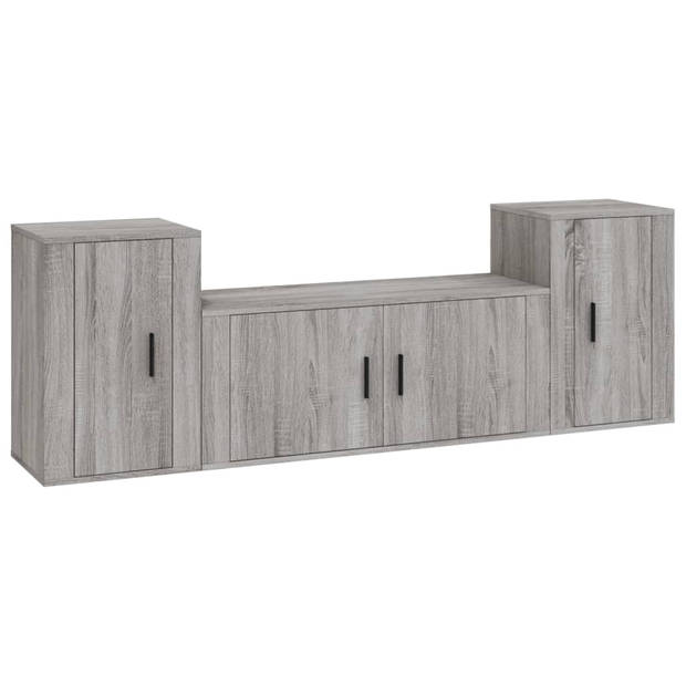 The Living Store TV-meubelset - Sonoma eiken - 100 x 34.5 x 40 cm - 2x 40 x 34.5 x 60 cm