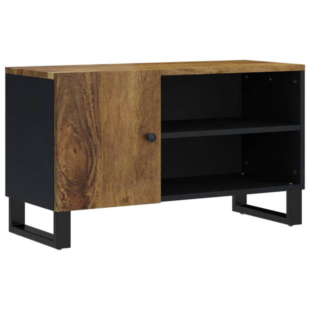 The Living Store Mangohout TV-meubel - Massief - 80 x 33 x 46 cm - Honingbruin