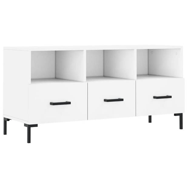 The Living Store TV-meubel Wit - Trendy - Kast met opbergruimte - 102 x 36 x 50 cm (B x D x H)