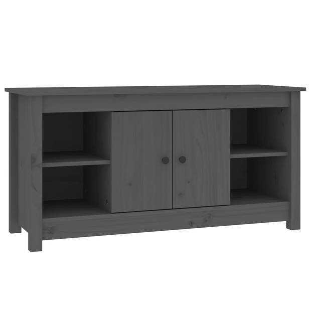 The Living Store TV-kast Grenenhout Grijs 103x36.5x52cm - Trendy design