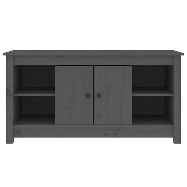 The Living Store TV-kast Grenenhout Grijs 103x36.5x52cm - Trendy design