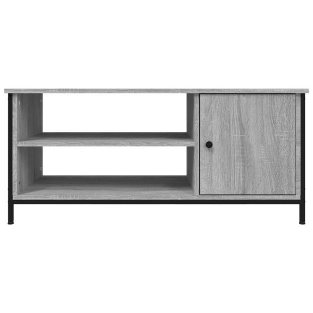 The Living Store TV-meubel - Grijs Sonoma Eiken - 100 x 40 x 45 cm - Opbergruimte - Stevig Blad